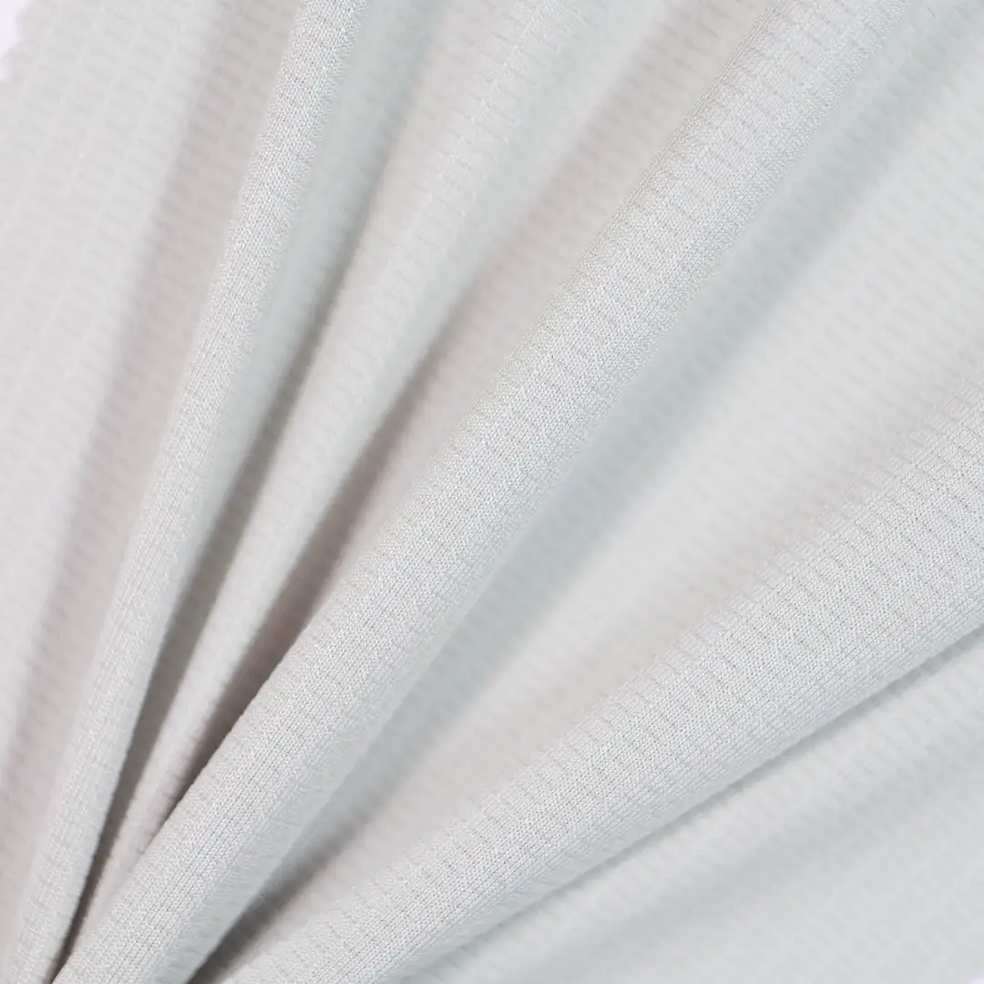 China Fabric for Pants,Skirt,Hooded Short Jacket Jacquard Knit Fabric Polyester Spandex light grey color buy from China wholesaler bulk order at wholesale price free worldwide shipping Alibaba