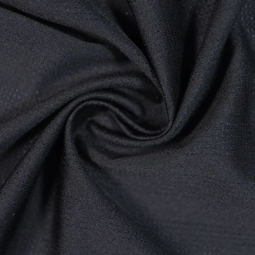 China Fabric for Shirt,Crop Top,Skirt Jacquard Knit Fabric Polyester Spandex black color buy from China wholesaler bulk order at wholesale price free worldwide shipping Alibaba