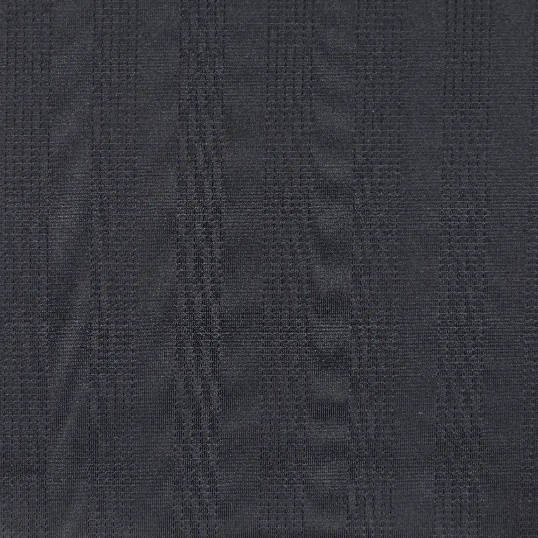 China Fabric for Shirt,Crop Top,Skirt Jacquard Knit Fabric Polyester Spandex black color buy from China wholesaler bulk order at wholesale price free worldwide shipping Alibaba