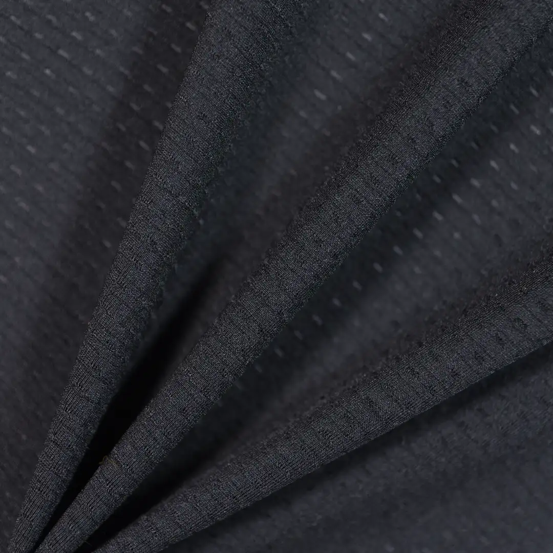 China Fabric for T-Shirt,Yoga Clothes Jacquard Knit Fabric Polyester Spandex black color buy from China wholesaler bulk order at wholesale price free worldwide shipping Alibaba