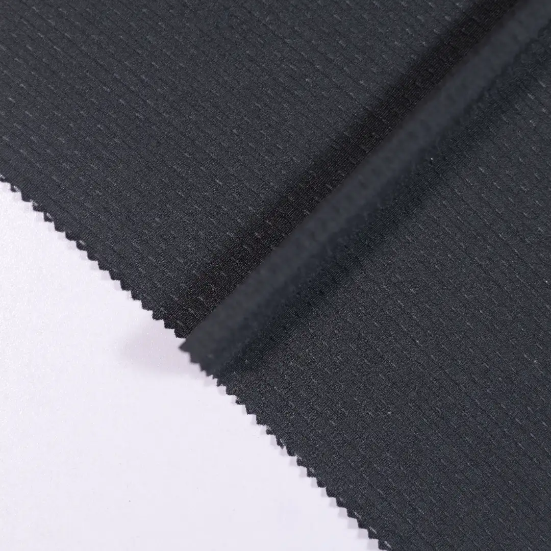 China Fabric for T-Shirt,Yoga Clothes Jacquard Knit Fabric Polyester Spandex black color buy from China wholesaler bulk order at wholesale price free worldwide shipping Alibaba