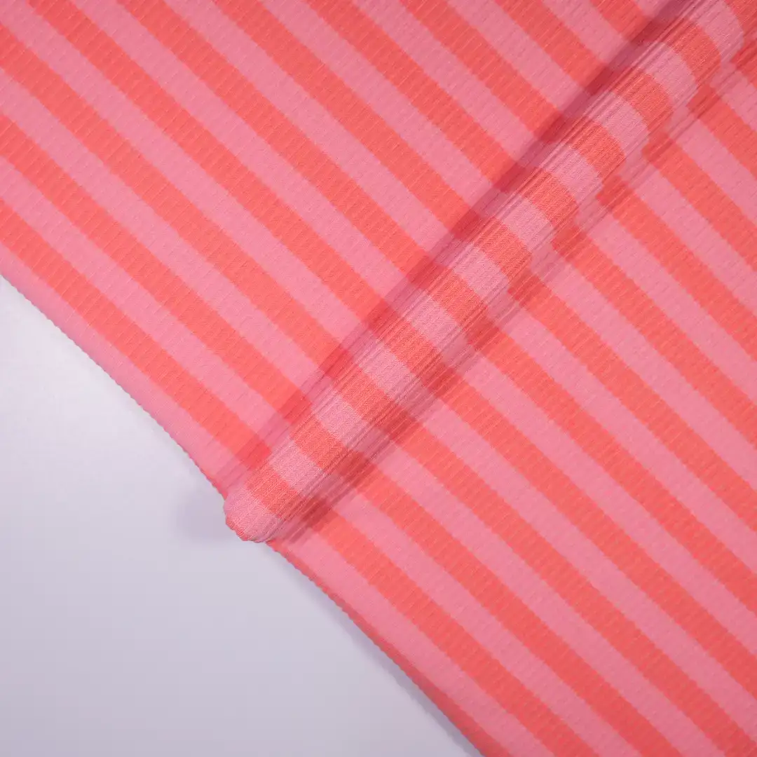 China Fabric for T-Shirt,Jogger,Strap Midi Dress,Puff Sleeve Ruched Dress Rib Knit Fabric Cotton Polyester Elastane pink color buy from China wholesaler bulk order at wholesale price free worldwide shipping Alibaba