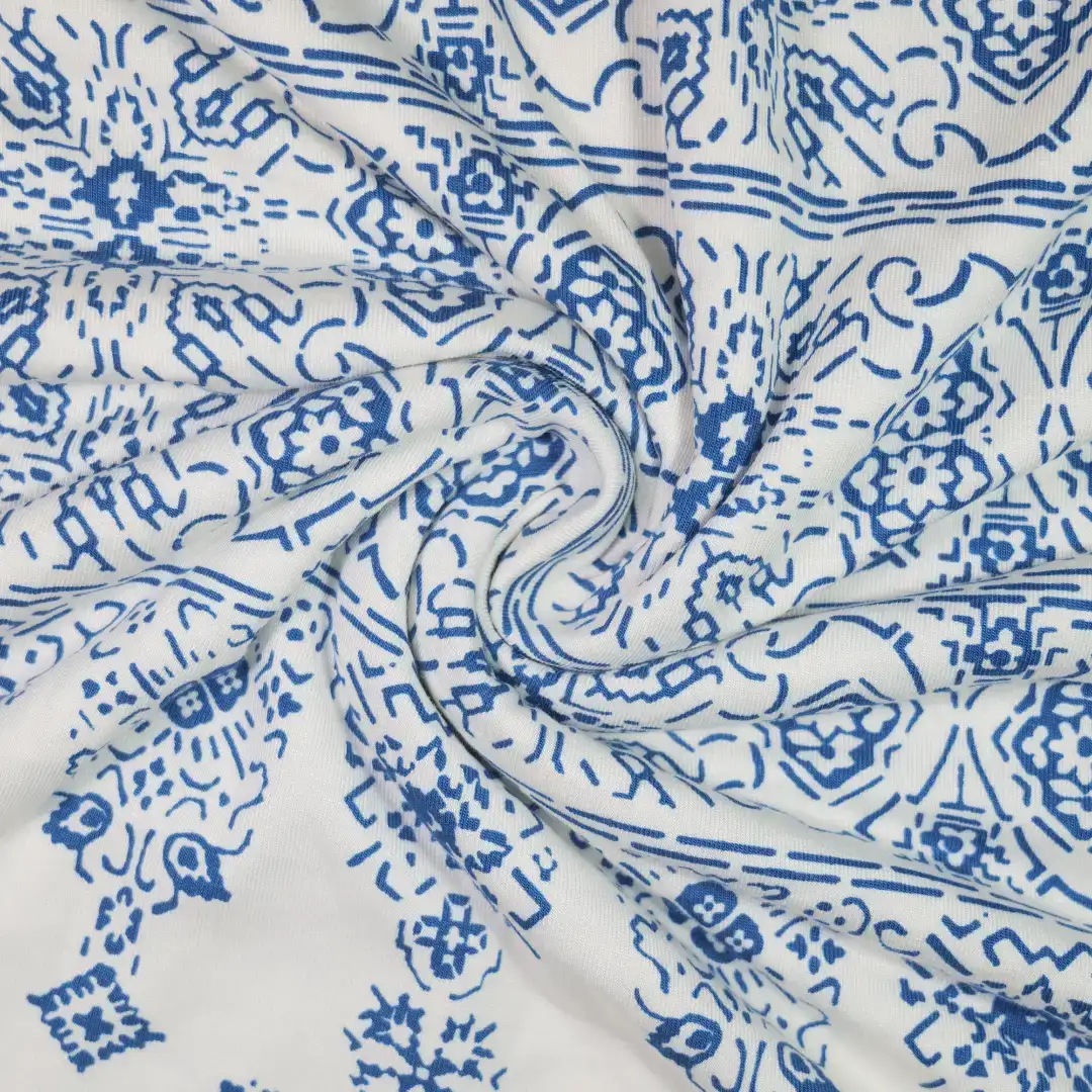 China Fabric for T-Shirt,Jogger,Ruffle Shirt Dress,Strap Midi Dress Single Jersey Knit Fabric Rayon Elastane blue color buy from China wholesaler bulk order at wholesale price free worldwide shipping Alibaba