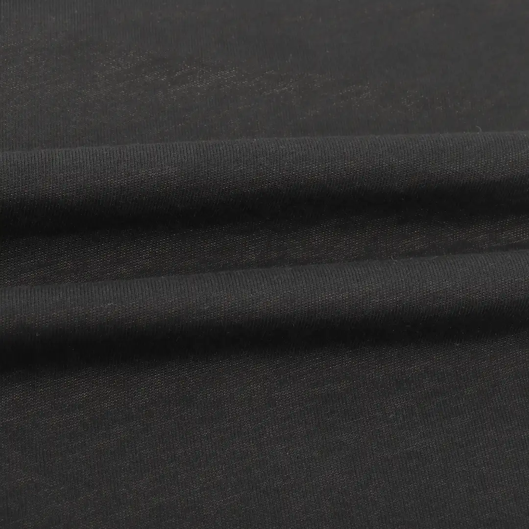 China Fabric for Tank Top,Crop Top,Jogger,Hoodie,Loungewear,Sweatshirt Single Jersey Knit Fabric Cotton Black color buy from China wholesaler bulk order at wholesale price free worldwide shipping Alibaba