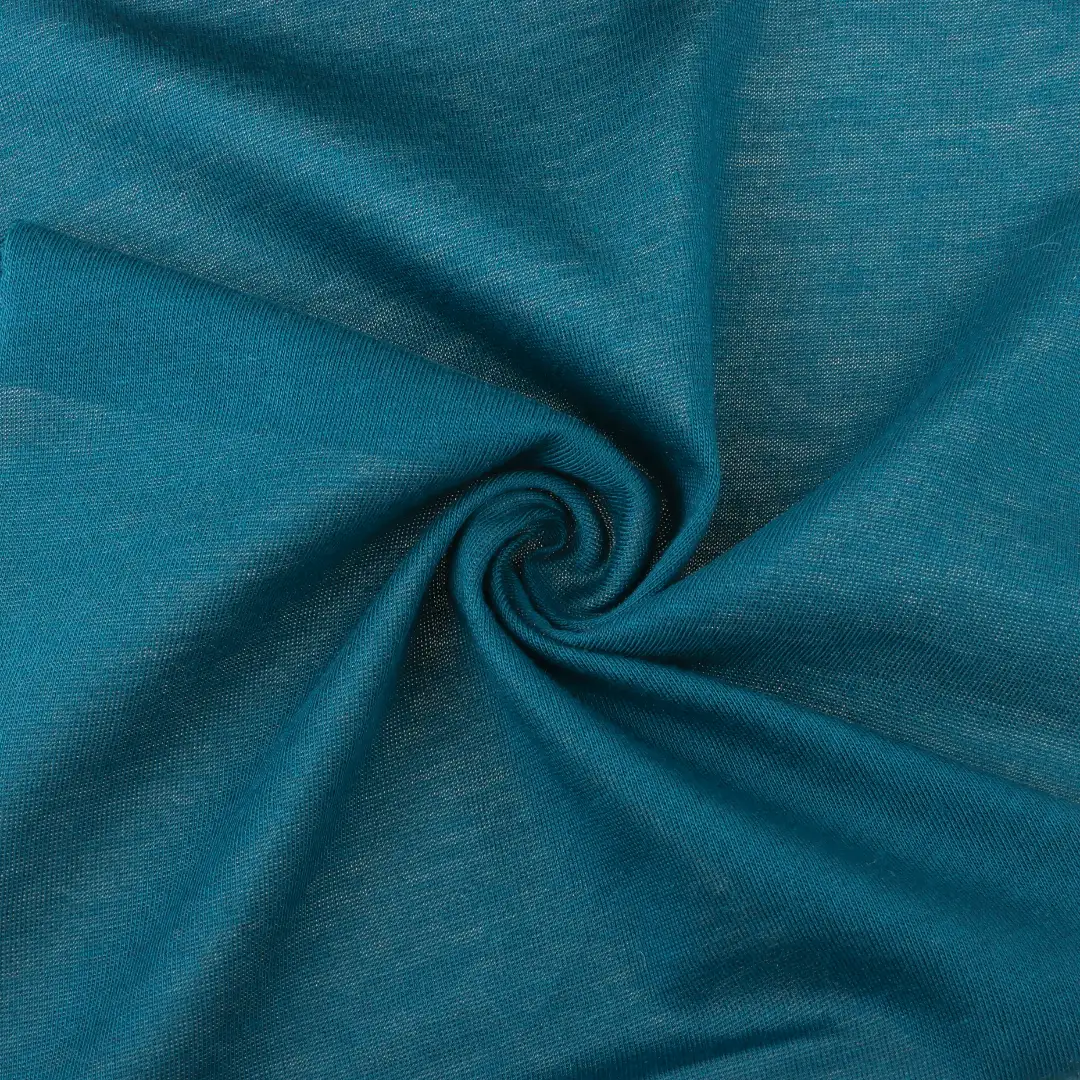 China Fabric for T-Shirt,Tank Top,Crop Top,Shorts,Pajamas,Loungewear Single Jersey Knit Fabric Cotton Modal blue-green color buy from China wholesaler bulk order at wholesale price free worldwide shipping Alibaba