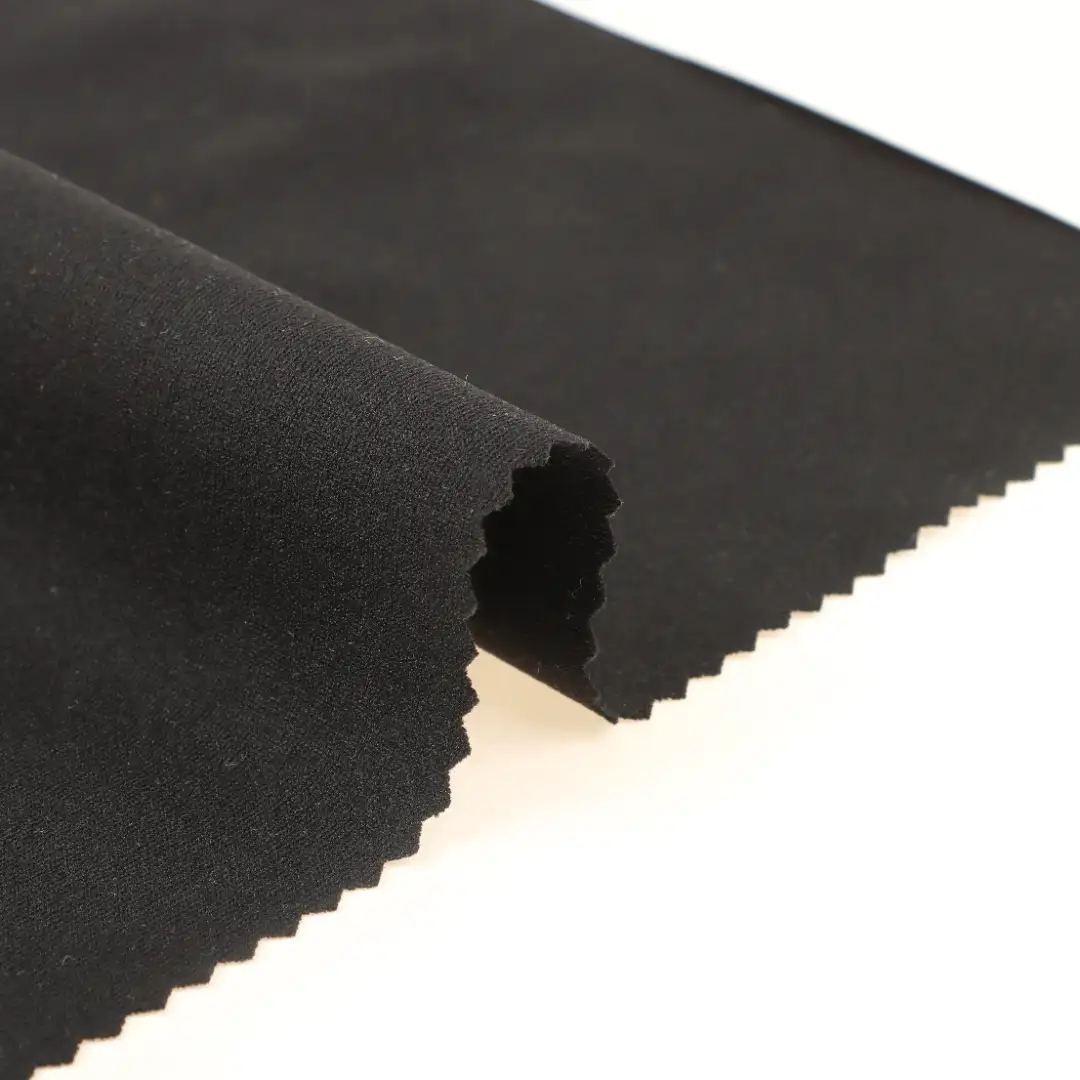 China Fabric for T-Shirt,Tank Top,Crop Top,Shorts,Loungewear Single Jersey Knit Fabric Recycled Polyester Sorona Black color buy from China wholesaler bulk order at wholesale price free worldwide shipping Alibaba