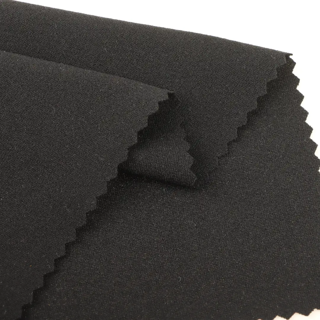 China Fabric for T-Shirt,Tank Top,Crop Top,Shorts,Loungewear Single Jersey Knit Fabric Recycled Polyester Sorona Black color buy from China wholesaler bulk order at wholesale price free worldwide shipping Alibaba