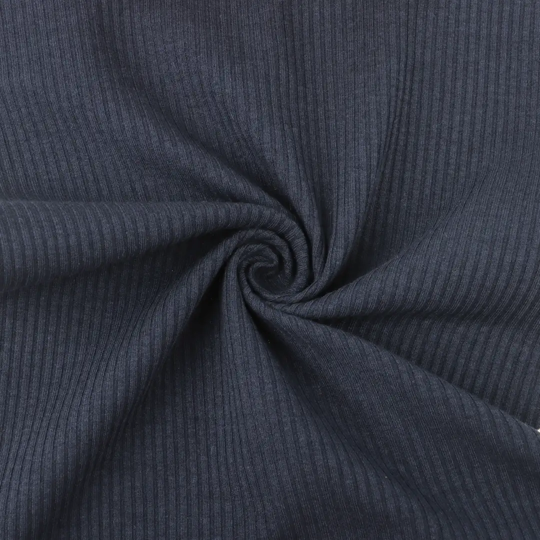 China Fabric for T-Shirt,Tank Top,Crop Top,Shorts,Pajamas,Loungewear Rib Knit Fabric Cotton Rayon Spandex NAVY color buy from China wholesaler bulk order at wholesale price free worldwide shipping Alibaba