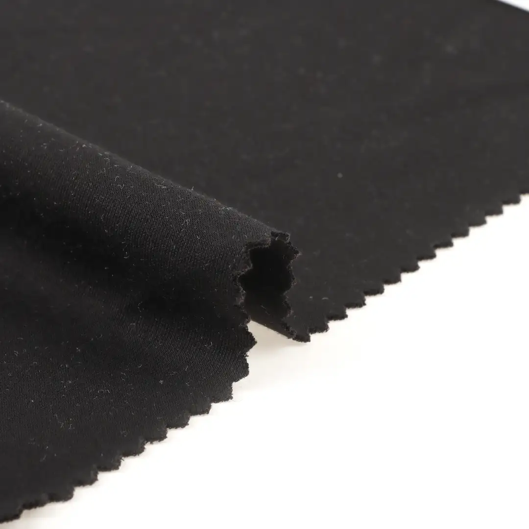 China Fabric for T-Shirt,Tank Top,Crop Top,Shorts,Pajamas,Loungewear Scuba Knit Fabric Rayon Polyester Spandex Black color buy from China wholesaler bulk order at wholesale price free worldwide shipping Alibaba
