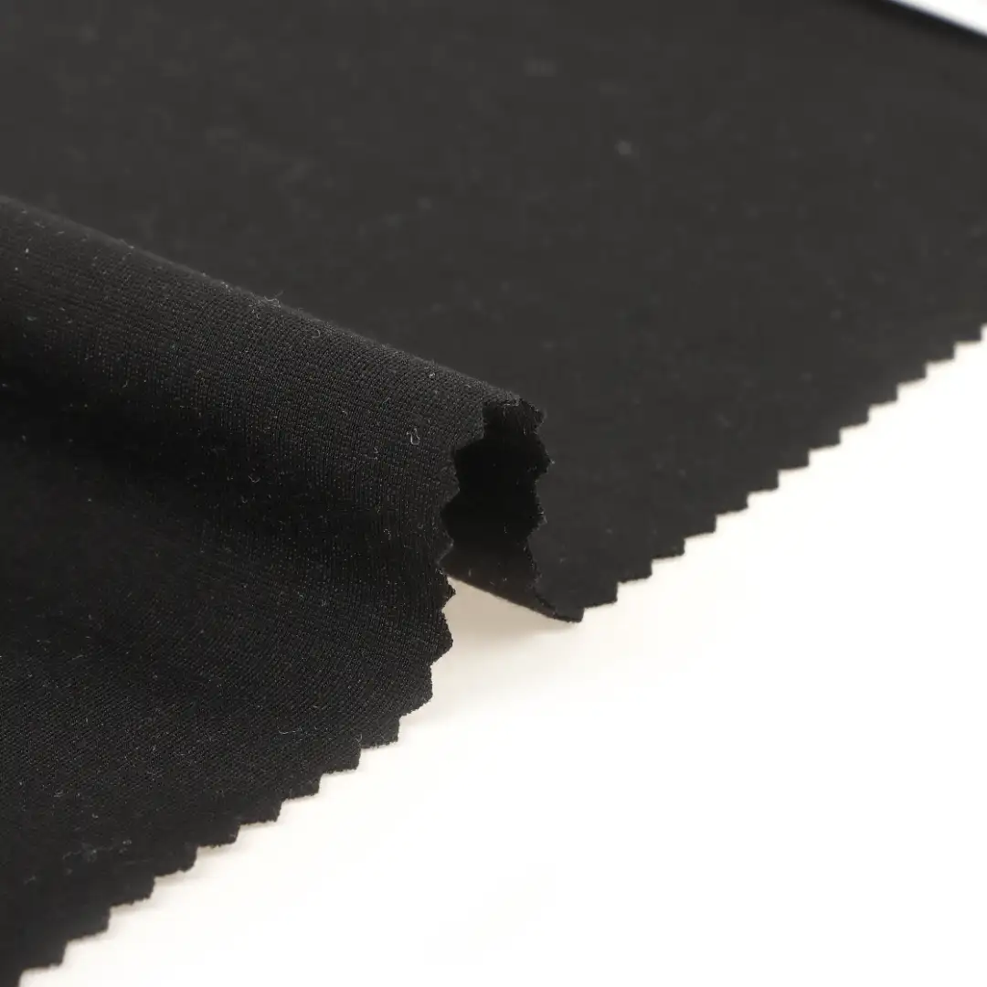 China Fabric for T-Shirt,Tank Top,Crop Top,Shorts,Loungewear Ponte Roma Knit Fabric Rayon Nylon Spandex Black color buy from China wholesaler bulk order at wholesale price free worldwide shipping Alibaba