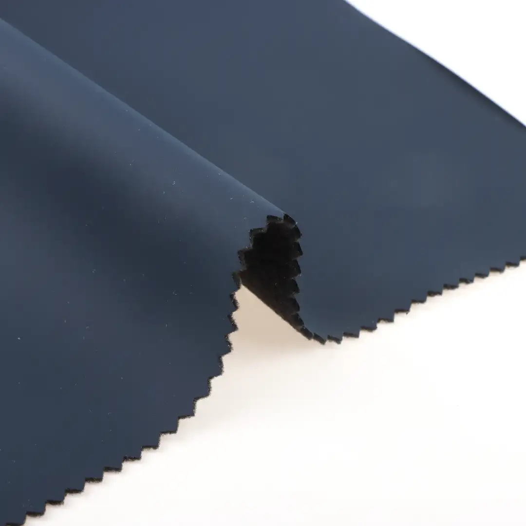 China Fabric for Jackets,Trench Coat Bonded fabric Bonded fabric Polyurethane (PU) navy blue color buy from China wholesaler bulk order at wholesale price free worldwide shipping Alibaba