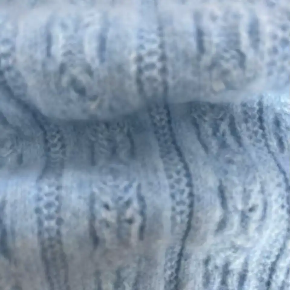 China Yarn for Men’s Vest (Sweater),Knitted Trousers (Sweater),Scallop Trims Cardigan (Sweater),Asymmetric Cardigan (Sweater) Mossy Yarn Fancy Yarn Nylon Polyester PET Acrylic Wool Elastane blue color buy from China wholesaler bulk order at wholesale price free worldwide shipping Alibaba