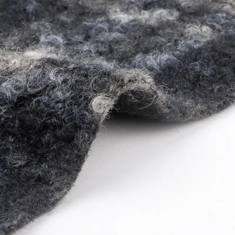 China Fabric for Blazer,Skirt,Hoodie Knit Woolen Fabric Woolen Polyester Black color buy from China wholesaler bulk order at wholesale price free worldwide shipping Alibaba