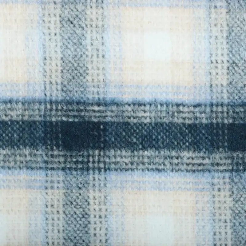 Bangladesh Fabric for Hoodie,Blazer,Skirt Knit Woolen Fabric Woolen Polyester Blue Check color buy from Bangladesh wholesaler bulk order at wholesale price free worldwide shipping Alibaba