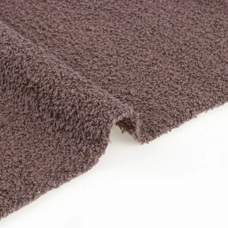 China Fabric for Hoodie,Sweatshirt Fleece Knit Fabric Polyester Brown color buy from China wholesaler bulk order at wholesale price free worldwide shipping Alibaba