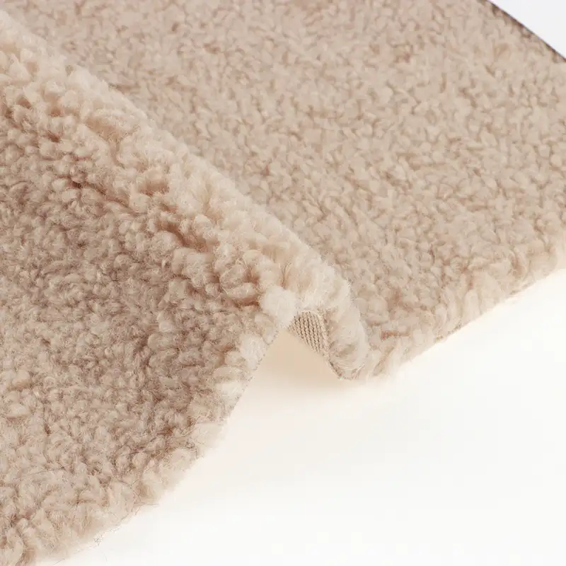 China Fabric for Hoodie,Sweatshirt Fleece Knit Fabric Polyester Khaki color buy from China wholesaler bulk order at wholesale price free worldwide shipping Alibaba