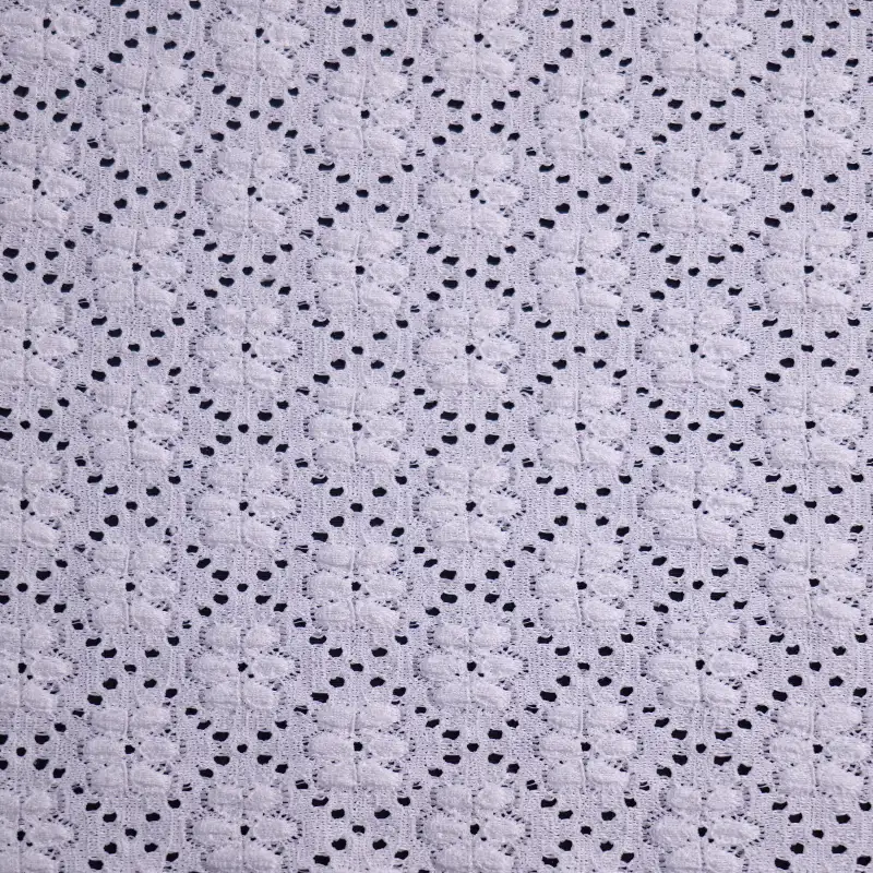 China Fabric for Polo Shirt,Skirt Lace Knit Fabric Spandex Polyester White color buy from China wholesaler bulk order at wholesale price free worldwide shipping Alibaba
