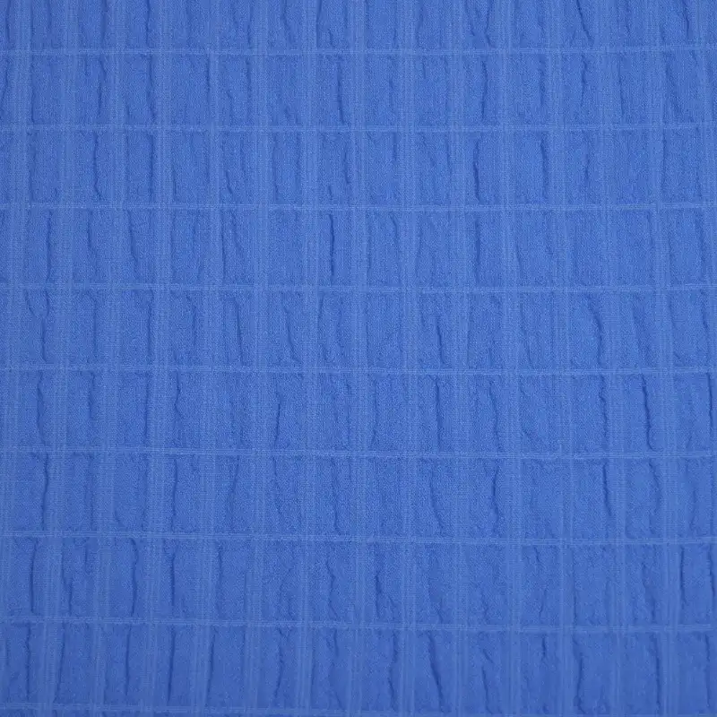 China Fabric for Shirt,Shirt Long Sleeve Button ,Shirt Half Sleeve Button  Cotton Crepe Natural Woven Fabric Polyester Spandex blue color buy from China wholesaler bulk order at wholesale price free worldwide shipping Alibaba