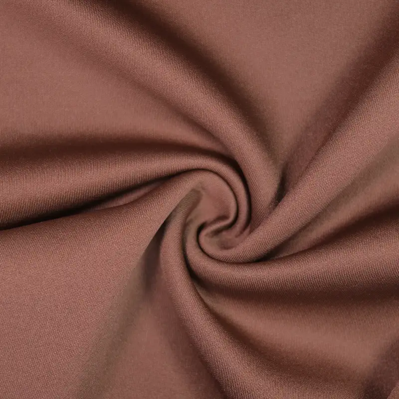 China Fabric for Jackets,Sweatshirt,Tracksuits Scuba Knit Fabric Polyester Cotton Spandex Brown color buy from China wholesaler bulk order at wholesale price free worldwide shipping Alibaba