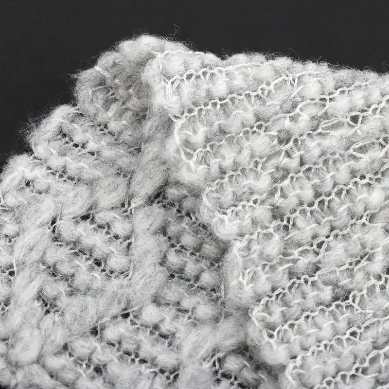 China Yarn for Knitted Jacket (Sweater),Round Neck Pullover (Sweater),Crew Neck Pullover (Sweater),Crop Top Pullover (Sweater) Air Spun Yarn Fancy Yarn Polyester Recycled Polyester gray color buy from China wholesaler bulk order at wholesale price free worldwide shipping Alibaba