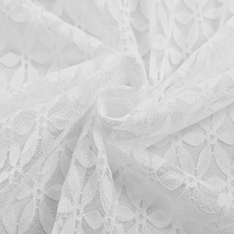China Fabric for Shirt,Blouse,Skirt,Skirt  Lace Knit Fabric Polyester Spandex white color buy from China wholesaler bulk order at wholesale price free worldwide shipping Alibaba