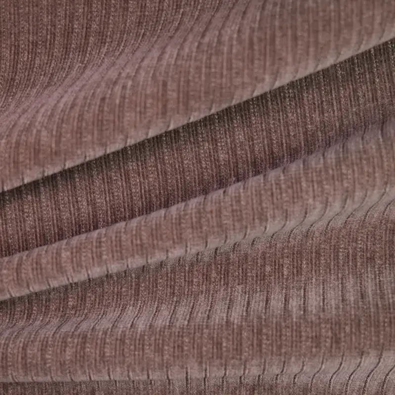 China Fabric for Pants,Suit Trouser,Blazer,Full-Zipper Cardigan ,Knitted Jacket ,Knitted Trousers  knitted Corduroy Knit Fabric Polyester Spandex Brown color buy from China wholesaler bulk order at wholesale price free worldwide shipping Alibaba