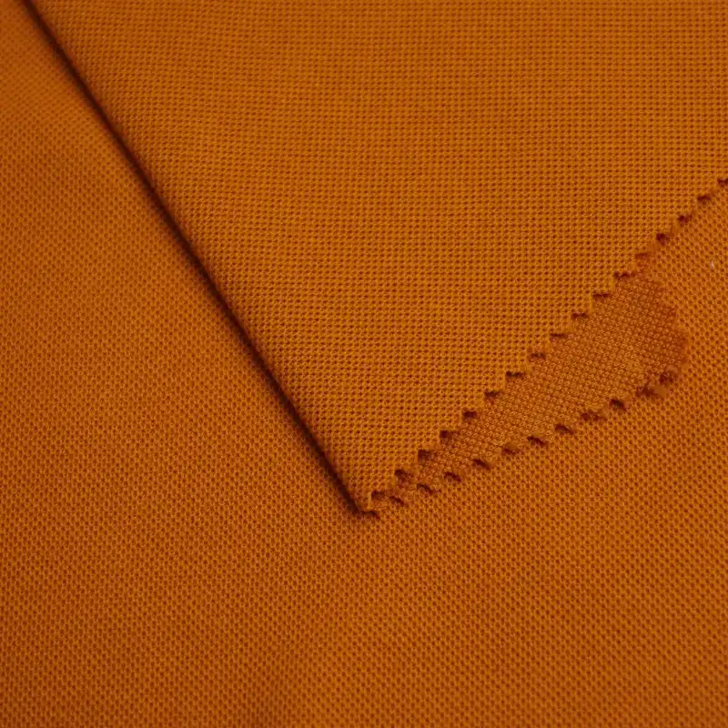 China Fabric for T-Shirt,Polo Shirt,T-shirt ,Polo T-shirt  Pique Knit Fabric Polyester Cotton Solid-Orange color buy from China wholesaler bulk order at wholesale price free worldwide shipping Alibaba