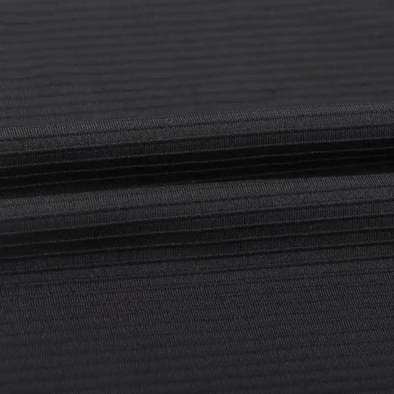 China Fabric for T-Shirt,Tank Top,Dresses (Pullover)  Weft Jacquard Knit Fabric Polyester Elastane black color buy from China wholesaler bulk order at wholesale price free worldwide shipping Alibaba