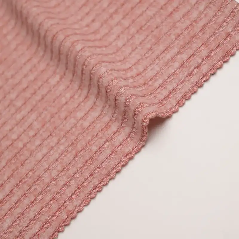 China Fabric for Open Cardigan ,Dresses (Cardigan Button)  Rib Knit Fabric Polyester Rayon Spandex Pale red color buy from China wholesaler bulk order at wholesale price free worldwide shipping Alibaba