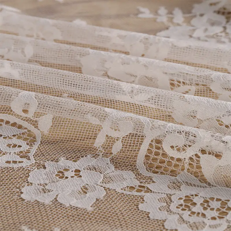 China Fabric for Shirt,Polo Shirt,Blouse,Shirt Long Sleeve Zipper ,Polo T-shirt ,Skirt  Lace Knit Fabric Nylon white color buy from China wholesaler bulk order at wholesale price free worldwide shipping Alibaba