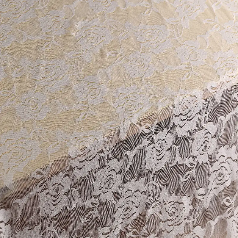 China Fabric for Shirt,Blouse,Skirt,Shirt Long Sleeve Zipper ,Polo T-shirt ,Skirt  Lace Knit Fabric Nylon Spandex white color buy from China wholesaler bulk order at wholesale price free worldwide shipping Alibaba