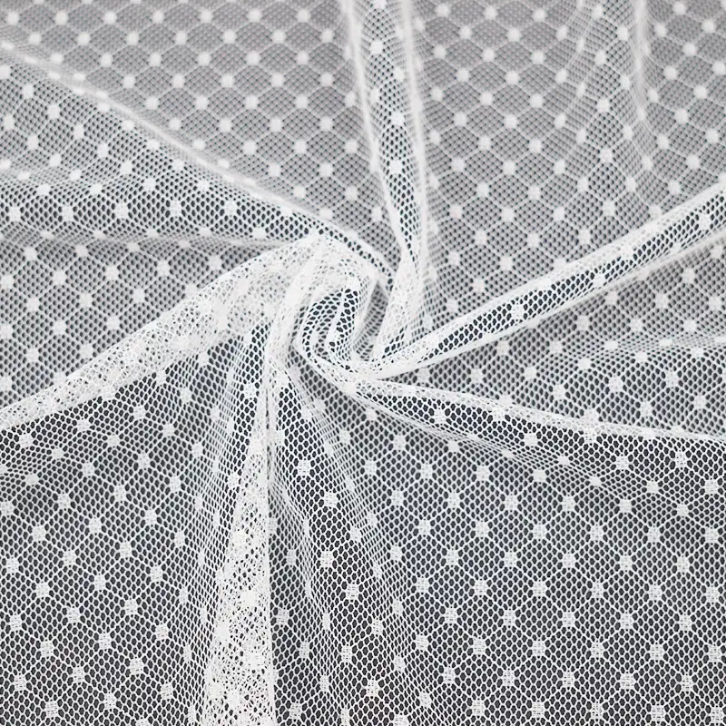China Fabric for Shirt,Blouse,Shirt Long Sleeve Button ,Dresses (Cardigan Button) ,Skirt  Lace Knit Fabric Nylon Spandex white color buy from China wholesaler bulk order at wholesale price free worldwide shipping Alibaba