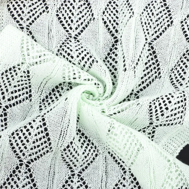 China Yarn for Polo Shirt,Crop Top,Open Cardigan (Sweater),Full-Zipper Cardigan (Sweater),Half-Zipper Cardigan (Sweater) Semi-Worsted Spun Regular Yarn Recycled Polyester Polyester Light green color buy from China wholesaler bulk order at wholesale price free worldwide shipping Alibaba
