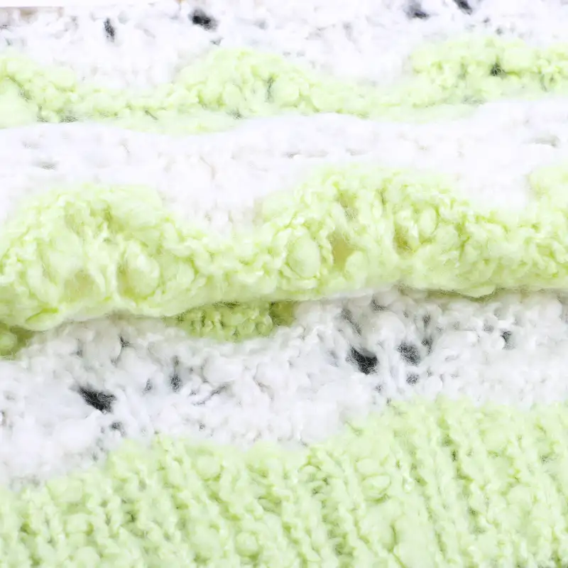 China Yarn for Round Neck Pullover (Sweater),Crew Neck Pullover (Sweater),Crop Top Pullover (Sweater) Knot Yarn Fancy Yarn CMIA Cotton Acrylic Recycled Polyester White&green color buy from China wholesaler bulk order at wholesale price free worldwide shipping Alibaba