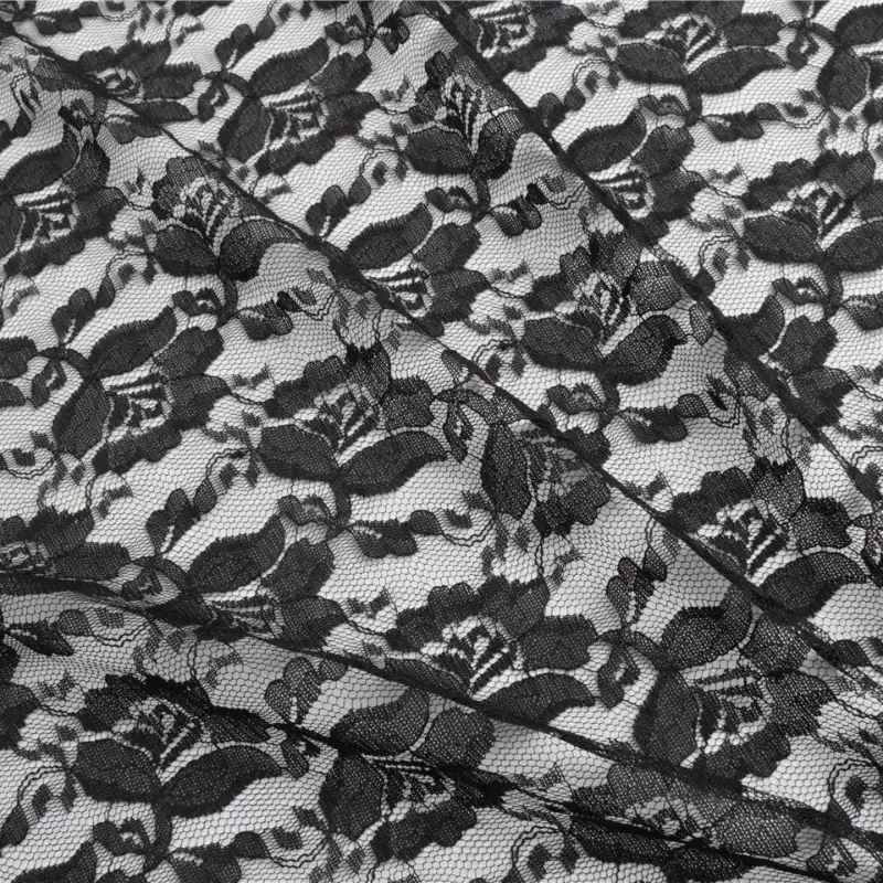 China Fabric for Blouse,Skirt,Shirt Long Sleeve Button ,Dresses (Pullover) ,Skirt  Lace Knit Fabric Polyester black color buy from China wholesaler bulk order at wholesale price free worldwide shipping Alibaba