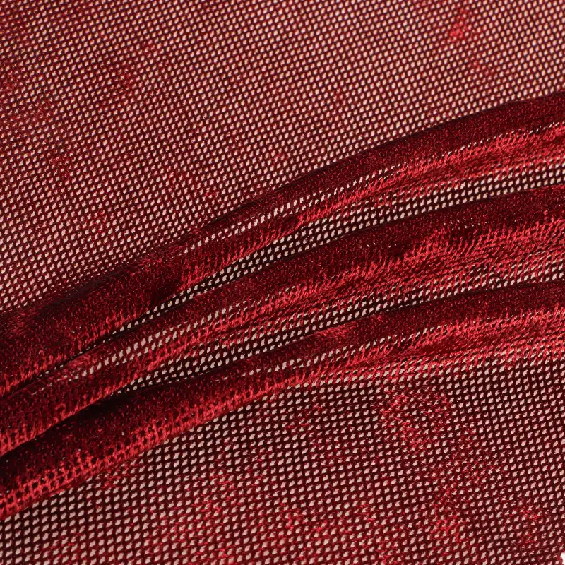 China Fabric for Dresses (Cardigan Open) ,Skirt  Mesh Knit Fabric Polyester Spandex Red color buy from China wholesaler bulk order at wholesale price free worldwide shipping Alibaba