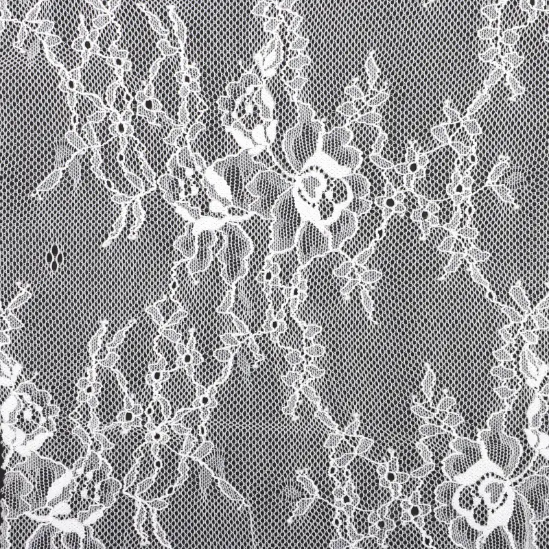 China Fabric for Crop Top,Lingerie,Skirt  Lace Knit Fabric Nylon Spandex white color buy from China wholesaler bulk order at wholesale price free worldwide shipping Alibaba