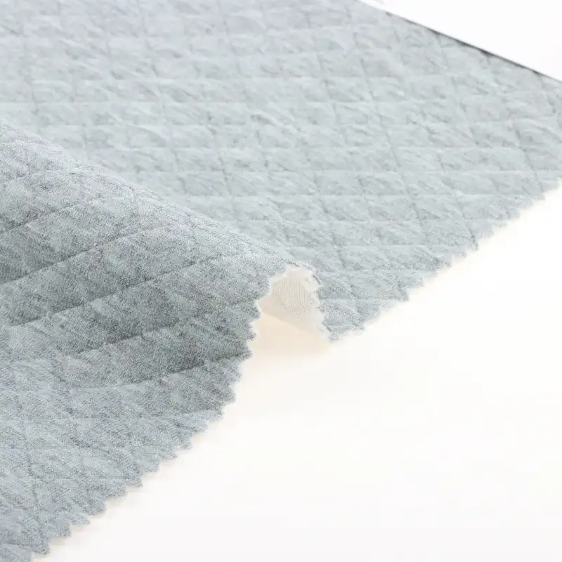 China Fabric for Jogger,Loungewear Weft Jacquard Knit Fabric Polyester Spandex Gray color buy from China wholesaler bulk order at wholesale price free worldwide shipping Alibaba