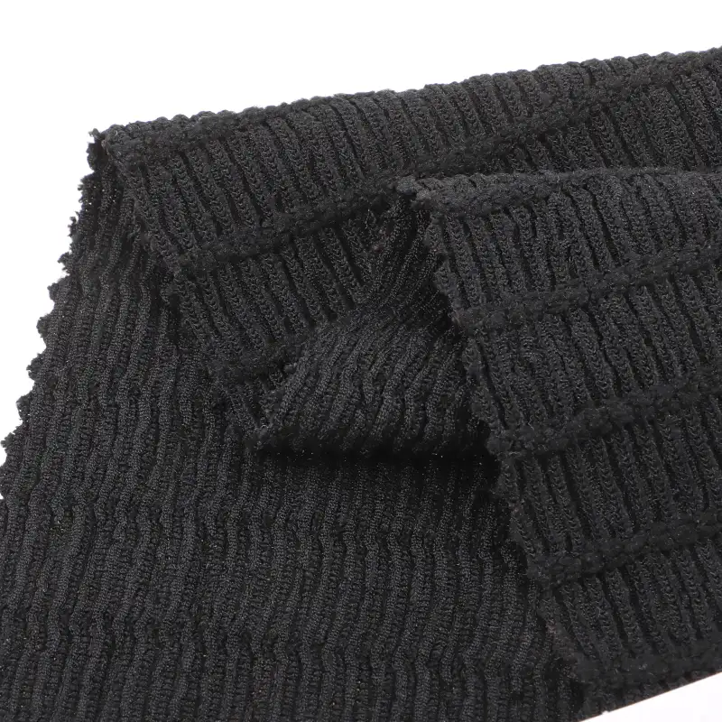 China Fabric for T-Shirt,Knitted Trousers  Crepe Knit Fabric Polyester Spandex BLACK color buy from China wholesaler bulk order at wholesale price free worldwide shipping Alibaba