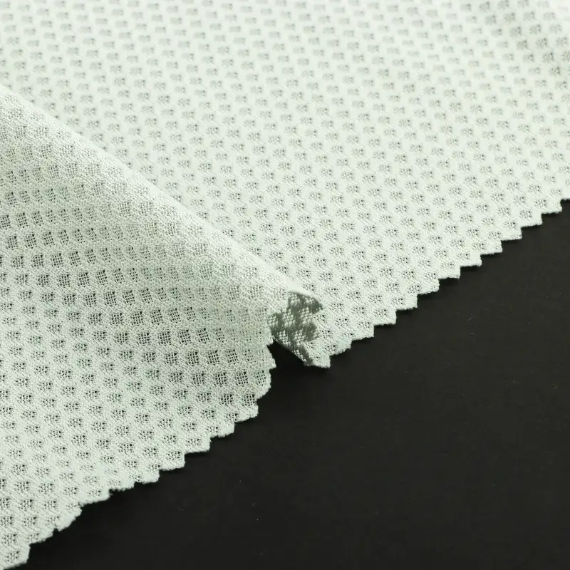 China Fabric for T-Shirt,Shorts,Tracksuits Birdeye Mesh Knit Fabric Polyester Light green color buy from China wholesaler bulk order at wholesale price free worldwide shipping Alibaba