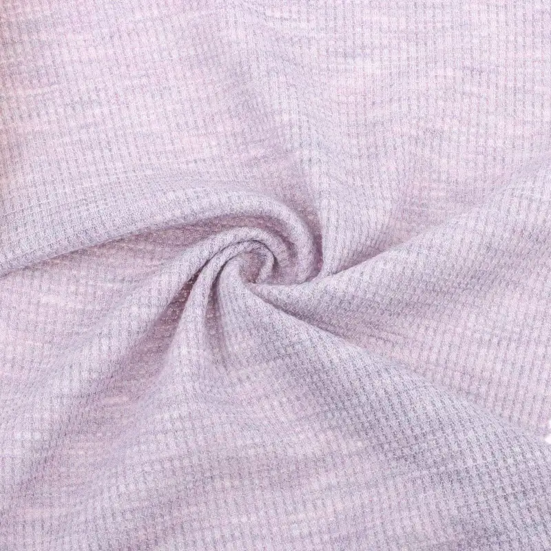 China Fabric for Crop Top,Hoodie,Sweatshirt Waffle Knit Fabric Polyester Viscose Spandex violet color buy from China wholesaler bulk order at wholesale price free worldwide shipping Alibaba