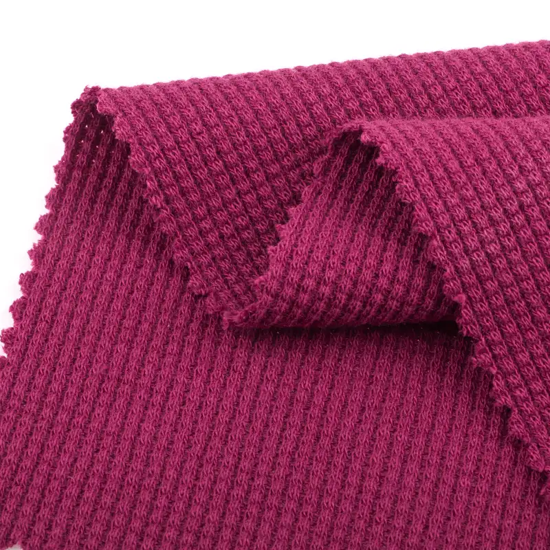 China Fabric for T-Shirt,Polo Shirt,Crop Top,Jogger Waffle Knit Fabric Polyester Spandex Red color buy from China wholesaler bulk order at wholesale price free worldwide shipping Alibaba