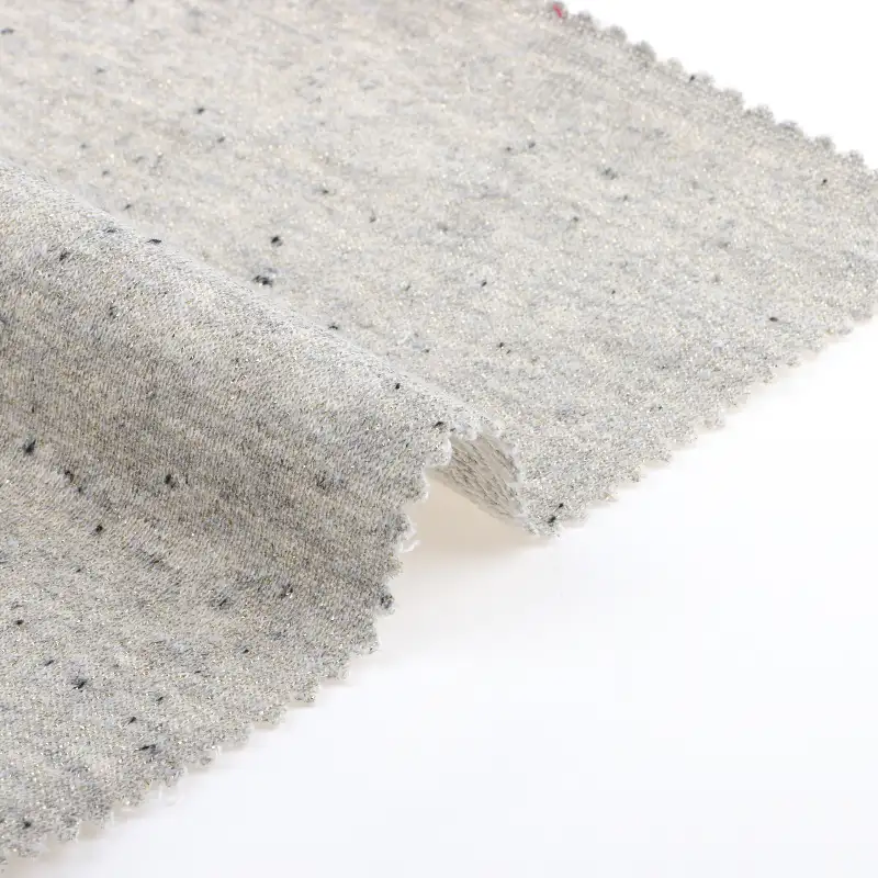 China Fabric for Crop Top,Hoodie,Full-Zipper Cardigan ,Half-Zipper Cardigan  French Terry Knit Fabric Polyester Cotton Lurex oyster grey color buy from China wholesaler bulk order at wholesale price free worldwide shipping Alibaba
