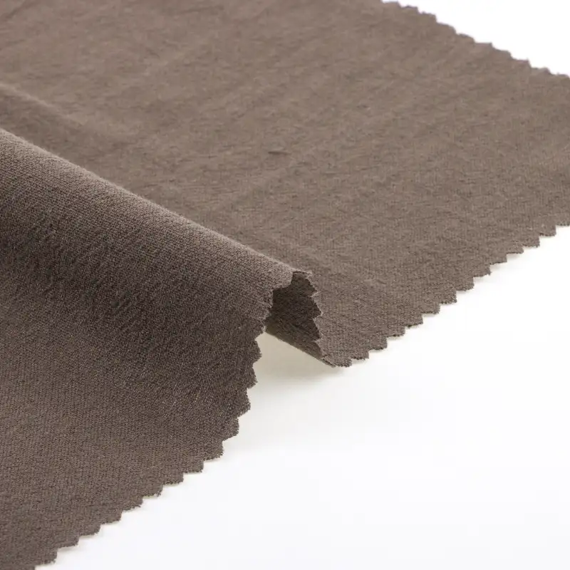 China Fabric for Blouse,Crop Top,Loungewear Cotton Crepe Natural Woven Fabric Cotton brown color buy from China wholesaler bulk order at wholesale price free worldwide shipping Alibaba