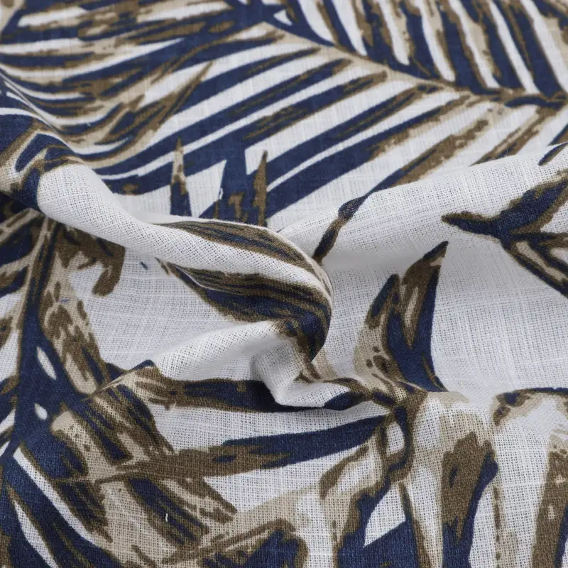 Bangladesh Fabric for Shirt,Blouse,Crop Top Cotton Slub Natural Woven Fabric Cotton Slub LEAF AOP color buy from Bangladesh wholesaler bulk order at wholesale price free worldwide shipping Alibaba