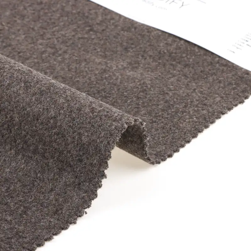 China Fabric for Trench Coat,Overcoat Melton Woolen Recycled Wool Recycled Polyester Staple Fiber Other brown color buy from China wholesaler bulk order at wholesale price free worldwide shipping Alibaba