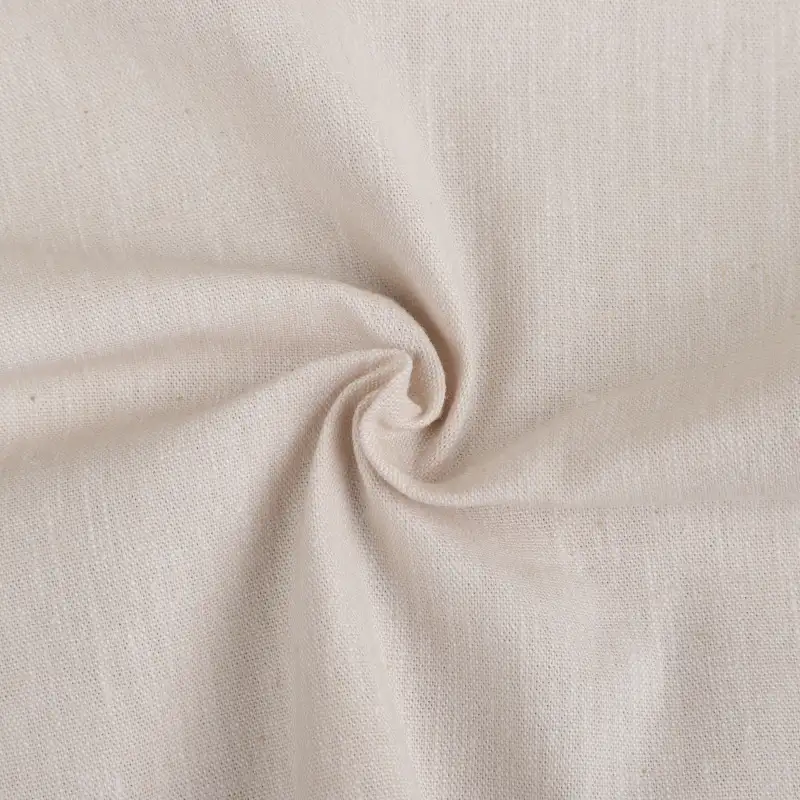 Bangladesh Fabric for Shirt,Casual Long Sleeve Crop Shirt,Cropped V-Neck Shirt,French Ruffle Collar Shirt Linen/Cotton Plain Natural Woven Fabric Cotton Linen Spandex Beige color buy from Bangladesh wholesaler bulk order at wholesale price free worldwide shipping Alibaba