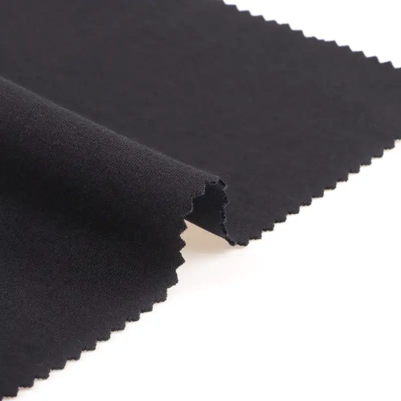 China Fabric for T-Shirt,Hoodie,Loungewear,Sweatshirt Scuba Knit Fabric Cotton Polyester Spandex BLACK color buy from China wholesaler bulk order at wholesale price free worldwide shipping Alibaba