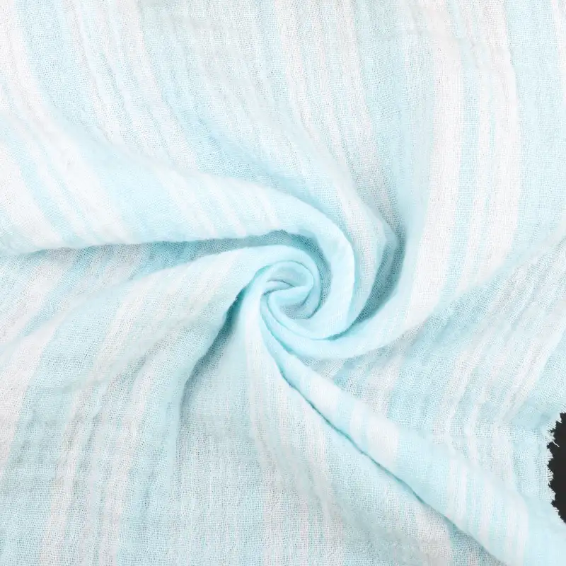 China Fabric for Tank Top,Blouse,Crop Top,Skirt Cotton YD Double Layer Crepe Gauze Natural Woven Fabric Cotton stripe color buy from China wholesaler bulk order at wholesale price free worldwide shipping Alibaba