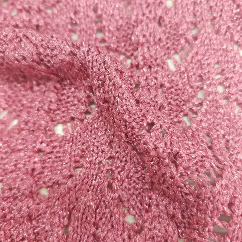China Yarn for Crop Top,Skirt (Sweater) Tubular Tape Yarn Fancy Yarn Lurex Pink color buy from China wholesaler bulk order at wholesale price free worldwide shipping Alibaba